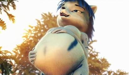 Furry vore swallowing her new plaything to fill the belly