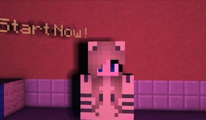 Her 3D Minecraft pussy takes a big log
