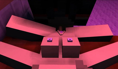 Her 3D Minecraft pussy takes a big log