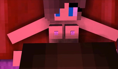 Her 3D Minecraft pussy takes a big log