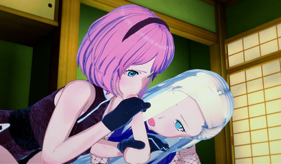 Beautiful 3D hotties Sakura and Ino share one cock