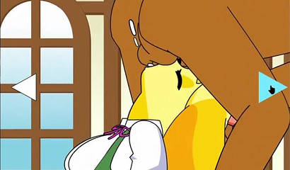 Isabelle Shizue can take a huge cock in her cartoon mouth