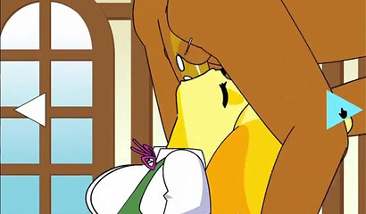 Isabelle Shizue can take a huge cock in her cartoon mouth