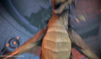 POV 3D dragon lady needs a cum polish in her cunt