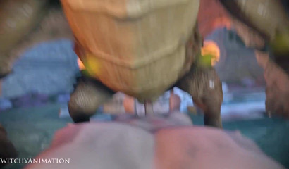 POV 3D dragon lady needs a cum polish in her cunt