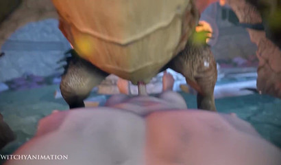 POV 3D dragon lady needs a cum polish in her cunt