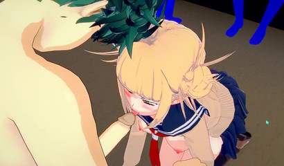 Sweet blonde anime school riding cock on the train