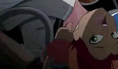 Robot cock makes all the cartoon girls squirt