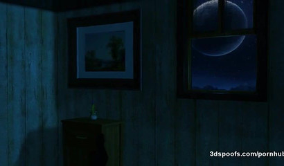 Alien spider leaves his sperm in horny 3D chick