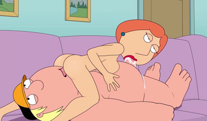 Lois takes care of son's huge cartoon boner