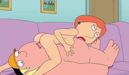 Lois takes care of son's huge cartoon boner