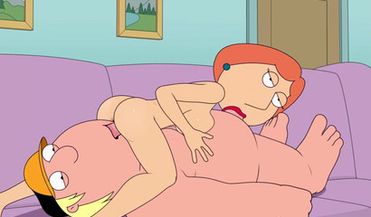 Lois takes care of son's huge cartoon boner