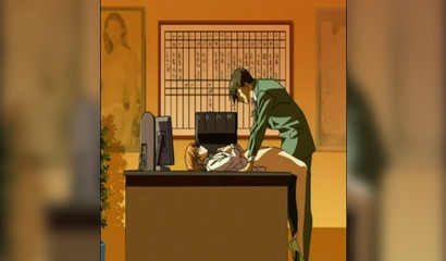 Shy blonde anime hottie bangs her horny boss