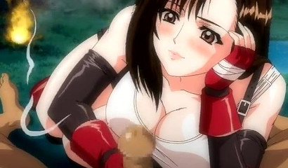 POV Tifa Lockhart glues her mouth to clean big hose