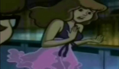 Naughty cartoon redhead Daphne toying with big dicks