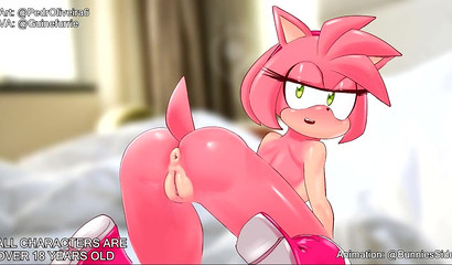 Amy rose is no longer a dp virgin - Sonic Hentai porn