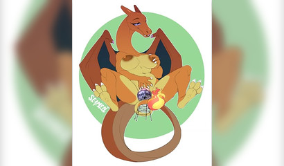 Charizard asking for permission to grab magnificent tits
