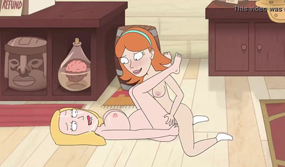 Rick and Morty MILFs on a scissoring spree