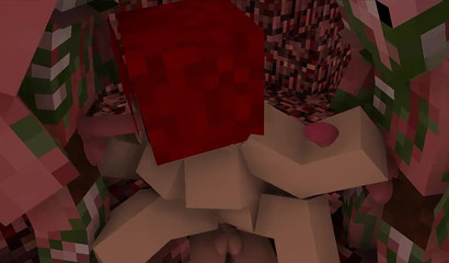Minecraft version of a lustful harem