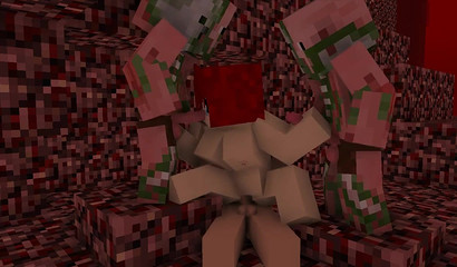 Minecraft version of a lustful harem
