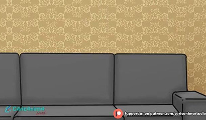 My favorite nanny taking care of a devil's monster cock