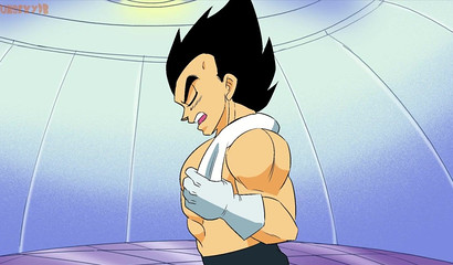 Dragon Ball vixen showing incredible flexibility