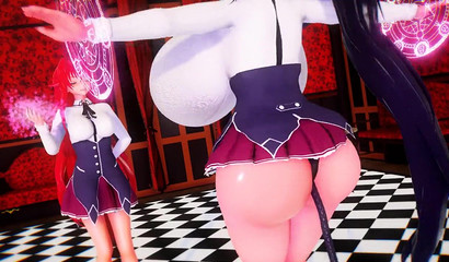 Akeno Himejima becoming a huge fan of breast expansion