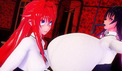 Akeno Himejima becoming a huge fan of breast expansion