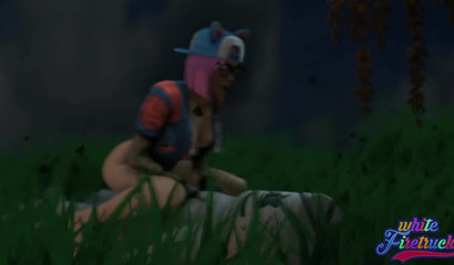 Fortnite animation of a wild ride in a tall grass