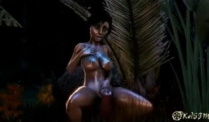 Elizabeth Comstock and three horse cocks - as if one wasn't enough