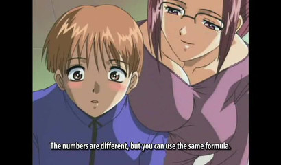 Geeky Hentai doll blows off her teacher