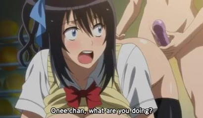 Hentai schoolgirls fucking in public