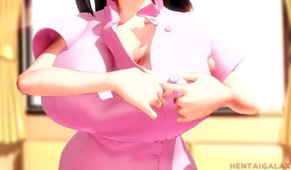 3d japanische Krankenschwester entfesselt ihre großen Titten & fickt einen Patienten