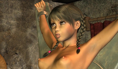 Bound Futanari teen fucks a cute blonde