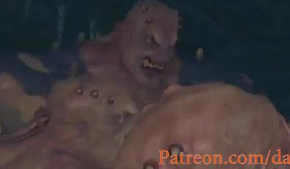 3d babe gangbanged by monsters