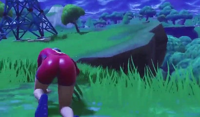 Bootylicious babe in Fortnite 3d video