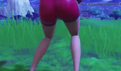 Bootylicious babe in Fortnite 3d video