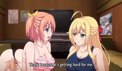 Sharing toy with my busty Hentai girlfriend