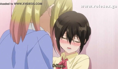 Хентай девственница получает ее киска тереть на публике ее подруга