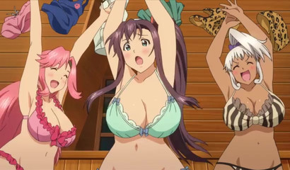 Hentai schoolgirls in big boob action