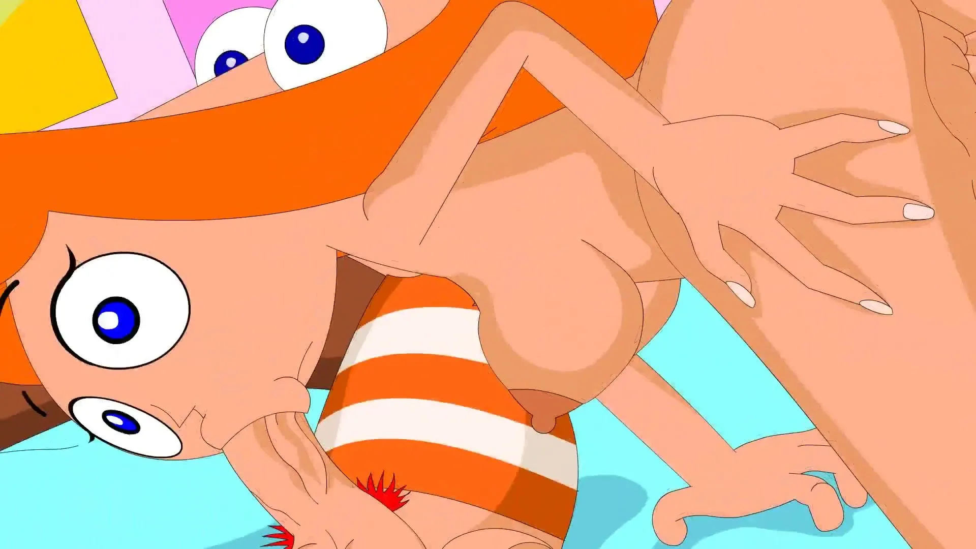 Phineas And Ferb Cartoon Porn - Candace Flynn fucks Phineas & Ferb in 3some