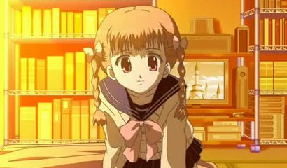 Pigtailed anime teen loses her virginity with her boyfriend