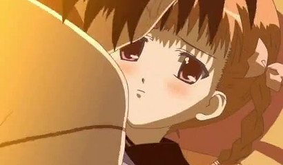 Pigtailed anime teen loses her virginity with her boyfriend