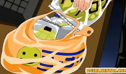 Pregnant Hentai wife enjoys doggy sex