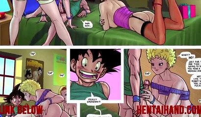 Perverted cartoon boy screws his mom & sister