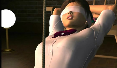 Bound anime babe poses for me in solo