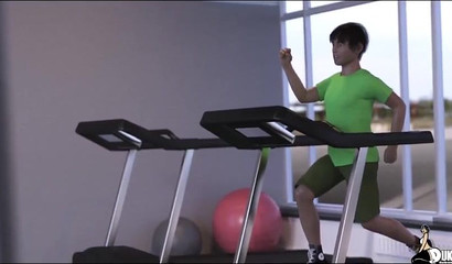 Anime muscular mom seduce & fuck cute boy