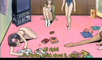 Hentai cutie takes care of 2 dicks