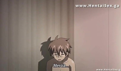 Anime stepmom teaches her son how to fuck