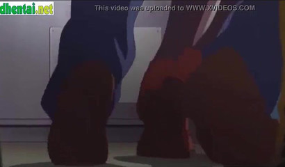 Hentai gf rubs my dick in public